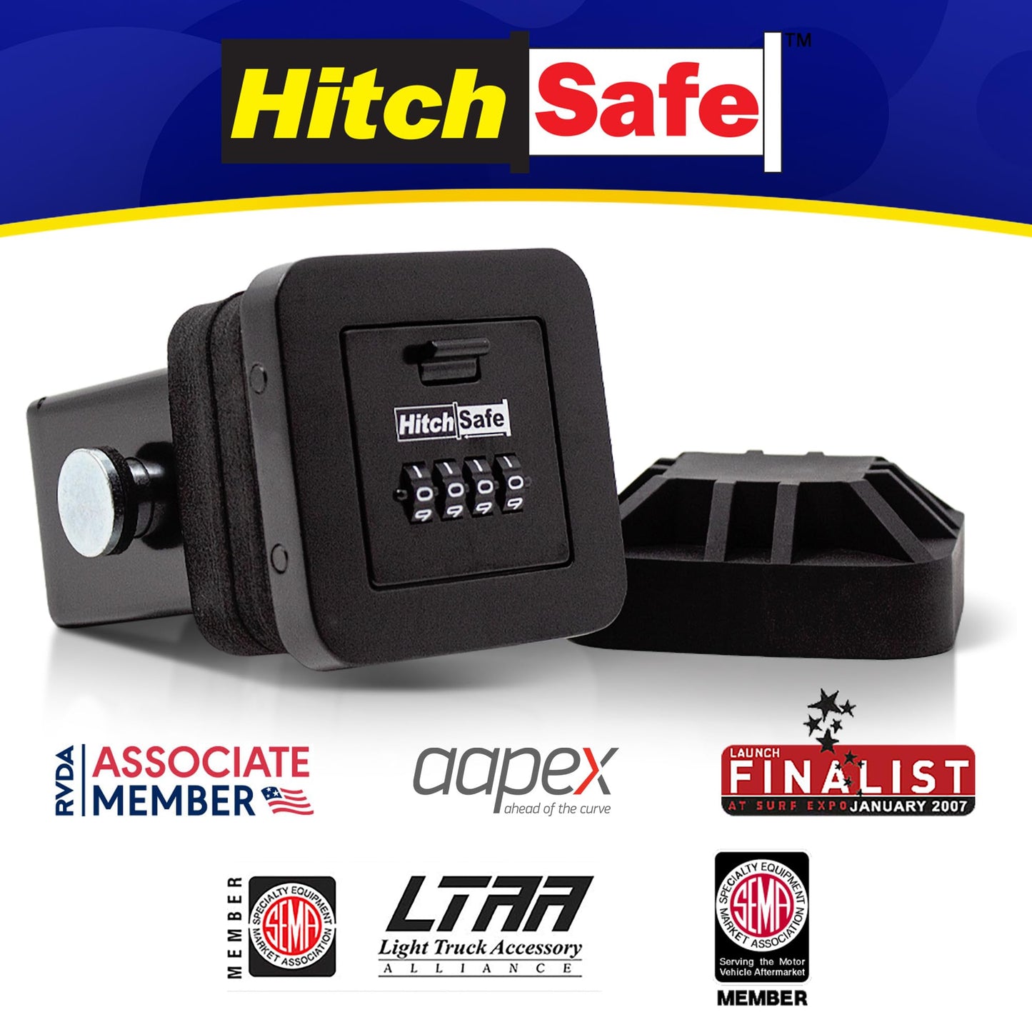 HitchSafe HS7000 Key Vault | Hidden Trailer Hitch Safe for Secure Key Storage | CarShare Turo | Weather Resistant and Durable with 4-Digit Combination Lock for Cars, Trucks, and SUVs